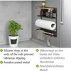 A magnetic kitchen organizer with paper towels, spices, and a towel hanging on a refrigerator. Voir les images du produit