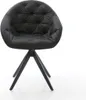DELIFE Esszimmerstuhl Gaio-Flex Echt-Leder Schwarz Produktbild-Vorschau 2
