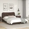Bettgestell mit LED ohne Matratze "Hvar" Braun 120x200 cm Produktbild-Vorschau 5