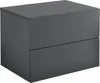 A dark gray bedside table with two drawers is shown against a white background. Anteprima dell’immagine prodotto