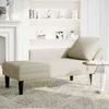 vidaXL Chaiselongue mit Kissen und Rechter Armlehne Creme Produktbild-Vorschau 2
