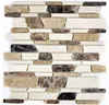 Handmuster Mosaik Fliese Marmor Naturstein beige braun Produktbild-Vorschau 2