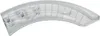 The image shows the underside of a white washing machine door handle. Podgląd zdjęcia produktu