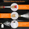 Collage showing different water spray nozzles for a pressure washer. Produktbild-Vorschau