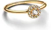 Dámský prsten Halo se zirkoniemi, PANDORA Timeless, IP Gold Náhled obrázku produktu 4