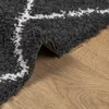 Teppich Shaggy Hochflor Modern Schwarz und Creme 120x170 cm Produktbild-Vorschau 6