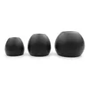 Three black earbud tips of different sizes are arranged in a row on a white background. Anteprima dell’immagine prodotto