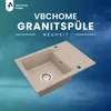 VBChome Granitochtende wastafel, beige, 59 x 44 cm, enkele Productafbeelding-voorbeeld 2