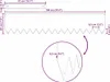 A diagram showing the dimensions of a product, likely a garden edging or fence. Náhled obrázku produktu