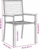 vidaXL Garten Stapelstühle 4 pcs Braun und Schwarz 54 x 56 Produktbild-Vorschau 8