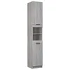 vidaXL Mobile da bagno Grigio Sonoma 32x34x188,5 cm Anteprima dell’immagine prodotto 1