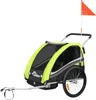 SAMAX 360° drehbarer Fahrradanhänger 2in1 Jogger - in Grün Produktbild-Vorschau 4