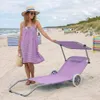 Chaise longue à roulettes avec toit Chaise longue pliante Voir les images du produit 2