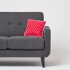 HOMESCAPES Kissenbezug in Rot mit Punkten, 100% Baumwolle, Produktbild-Vorschau 2