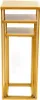 3 Stück Blumenhocker Set Metall Modern Gold Quadrat Produktbild-Vorschau 3