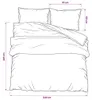 vidaXL Ensemble de literie noir 240x220 cm coton Voir les images du produit 6