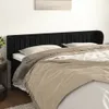 vidaXL Kopfteil mit Ohren Schwarz 203x23x78/88 cm Samt -  Produktbild-Vorschau 14