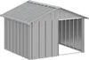 vidaXL Domček pre psa šedý 116,5x103x81,5 cm Pozinkovaná Náhľad obrázku produktu 6