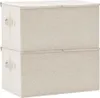Úložné boxy 2 ks textil 50 x 30 x 25 cm krémové Náhled obrázku produktu 7