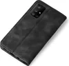 A black flip case for a smartphone is shown diagonally against a white background. Produktbild-Vorschau