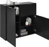 Kommode >Domenico< in Schwarz Perl - 90x80x32cm Voir les images du produit 3
