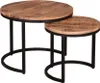 Wohnzimmer Set Aliano blau & Beistelltisch Fermo 2er Set Produktbild-Vorschau 7