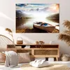 Bild auf Leinwand - Leinwandbild - Berge See Boot - Produktbild-Vorschau 7