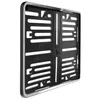 Motorrad Kennzeichenhalter 180x200 Chrom Optik Produktbild-Vorschau 2
