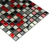 Piastrella di mosaico rossa e nera, piastrella di mosaico Anteprima dell’immagine prodotto 2