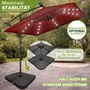 tillvex® Alu Sonnenschirm Rechteckig Ø 330 cm mit LED Solar Produktbild-Vorschau 8