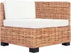 vidaXL Sofagarnitur 14-tlg. Natürliches Rattan Produktbild-Vorschau 3