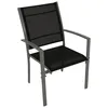 A single outdoor chair with a metal frame and black mesh seat and back. Produktbild-Vorschau