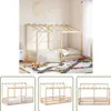 The Living Store Kinderbett mit Dach 80x200 cm Massivholz Produktbild-Vorschau 1