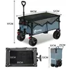 Sekey 150 KG Bollerwagen Faltbar Handwagen mit Bremsen und Produktbild-Vorschau 7