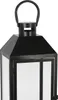 3er Gartenlaternen Laternen Metall Windlicht Schwarz H23/39/49cm Produktbild-Vorschau