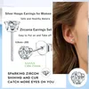 JeweBella 6 Paar Silber 925 Ohrringe Damen Mädchen Zirkonia Produktbild-Vorschau 3