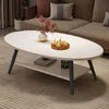 Runder Beistelltisch 2-Tier Couchtisch mit Stauraum Produktbild-Vorschau 1