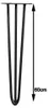 Nogi stołowe zestaw 4 Hairpin 60 cm Nogi Hairpin Czarne Podgląd zdjęcia produktu 6