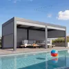Aluminiowa pergola HWC-L41 z 6-krotną ścianą boczną, Podgląd zdjęcia produktu 1