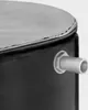 A close-up view of a black, foldable water barrel with a gray lid and a white plastic spigot attached to the side. Náhled obrázku produktu