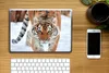 MuchoWow® Laptop Aufkleber Sticker Cover Tiger - Schnee - Produktbild-Vorschau 2