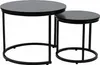 Zestaw Stoliki Kawowe Loft 60/40 cm Czarny Podgląd zdjęcia produktu 1