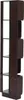 A tall, narrow, dark brown corner bookshelf with five shelves. Náhľad obrázku produktu