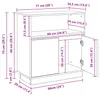 vidaXL LED-Sideboard Weiß 71 x 34,5 x 75 cm Holzwerkstoff Produktbild-Vorschau 8