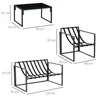 Sweiko Gartenmöbel-Set, 1 Glastisch, 2 Sessel. 1 Sofa, Produktbild-Vorschau 5