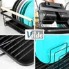 A collage of product images showcasing a dish rack and its features. Náhled obrázku produktu