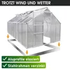 BRAST Gewächshaus Aluminium mit Fundament | 490x250x205cm | Produktbild-Vorschau 2