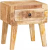 vidaXL Bijzettafeltje bruin, 40 x 32 x 46 cm, massief Productafbeelding-voorbeeld 1