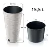Doniczka z wkładem plastikowym biała Furu okrągła 25 cm Podgląd zdjęcia produktu 3