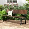 COSTWAY 3-Sitzer Gartenbank wetterfest, Sitzbank bis 500kg Produktbild-Vorschau 2